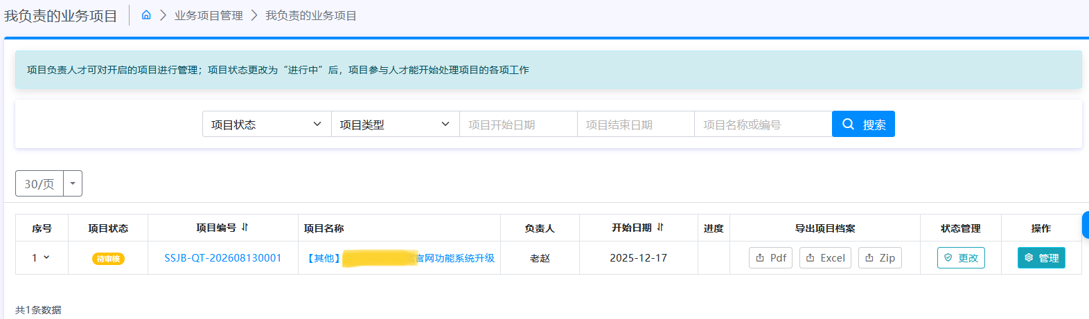 我负责的项目
